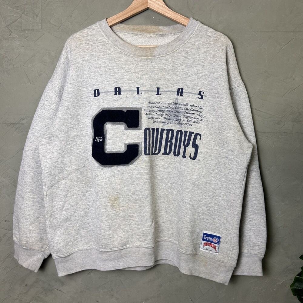 Dallas Cowboys Nutmeg Mills Medium Made in USA Crewneck